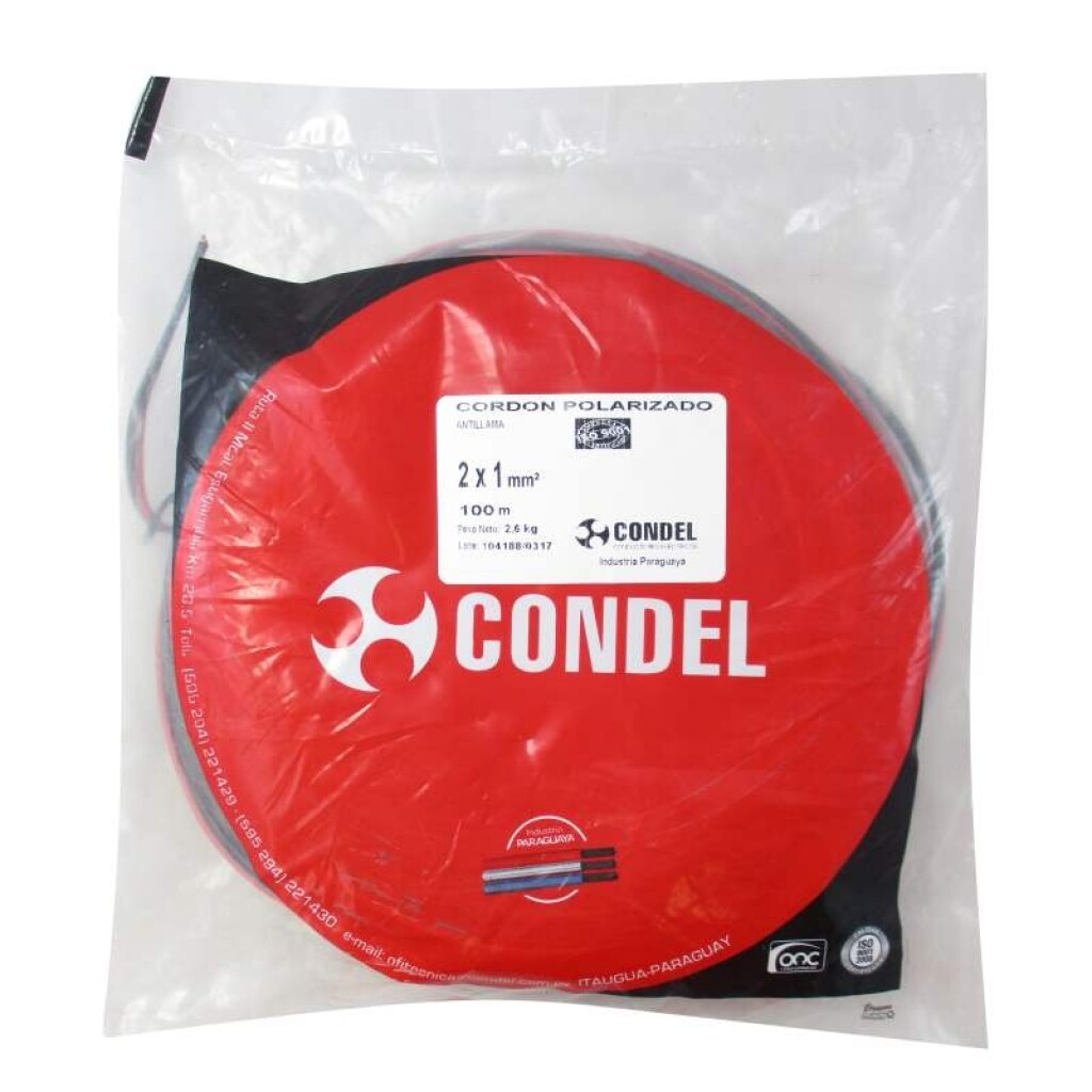 Cable Cordon 2X1,00MM2 Polariz. CONDEL