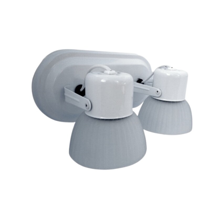Aplique 2 Luces Base Oval Blanco