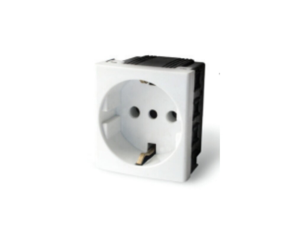 Toma Schuko Blanco Sistema Modular - LM