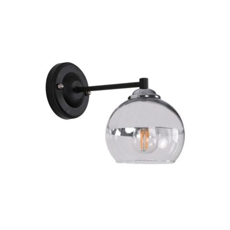 Aplique 1 Luz Nika Recto E27 Negro