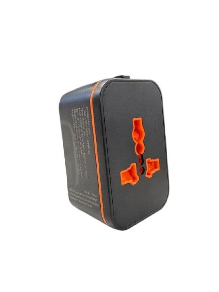 Adaptador Inter.de Viaje 240V-8A NG.Euroam./Arg./BR. 2USB C +2USB A