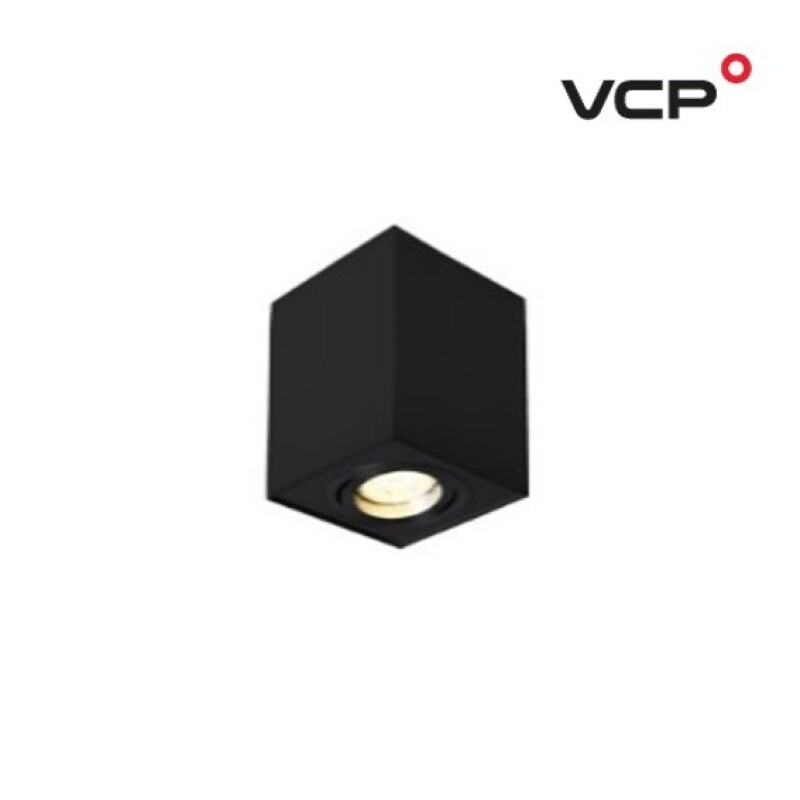 Spot Ado GU10 P/ Techo Negro Cuadrado 9,6X9,6CM