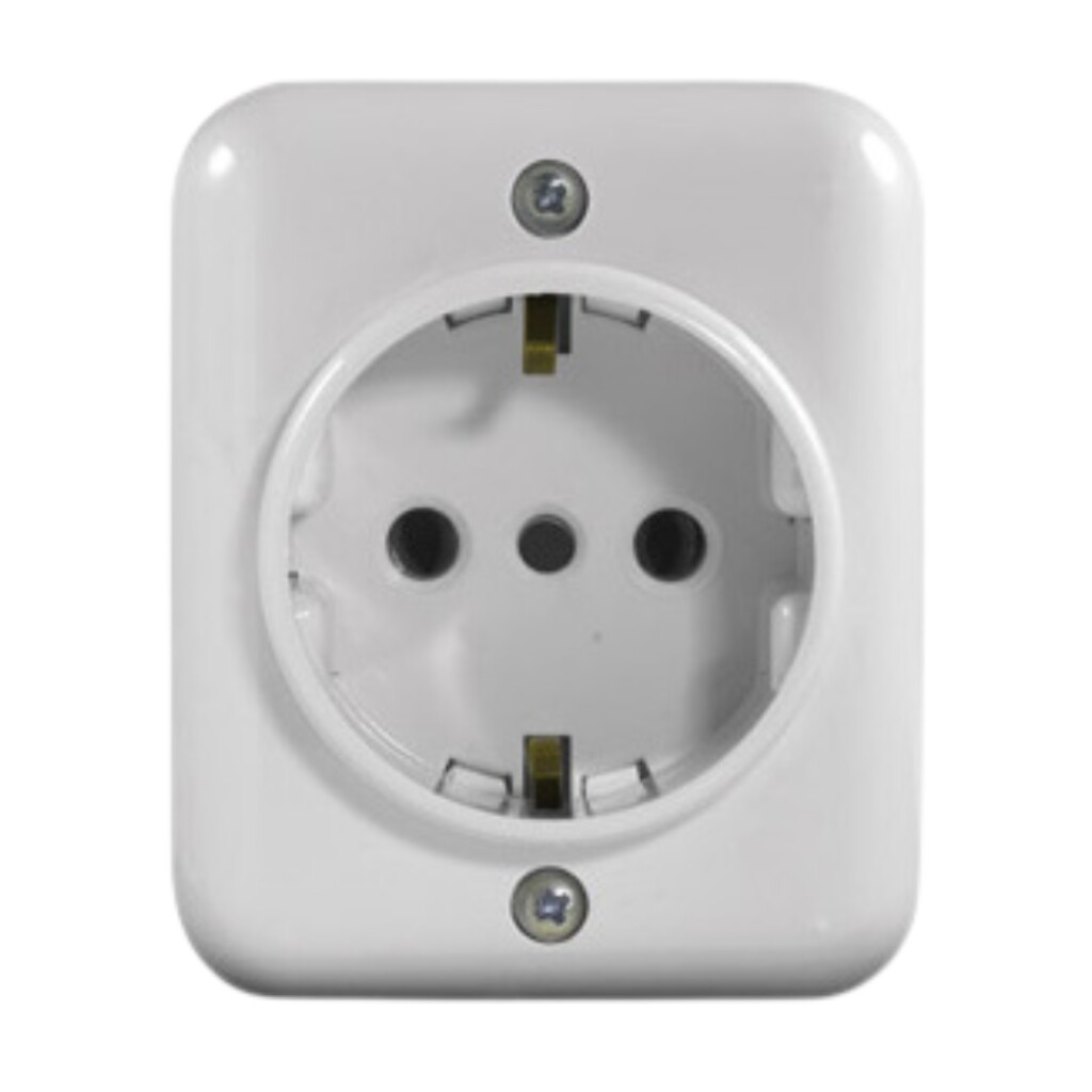 Toma Externa Schuko 2P+T C/ Roseta Blanco