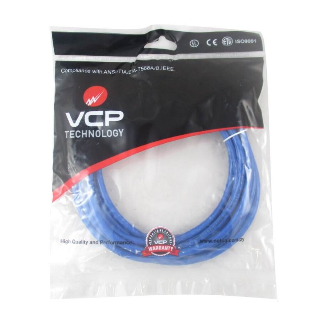 Patch Cord Cat 6 1MT Azul