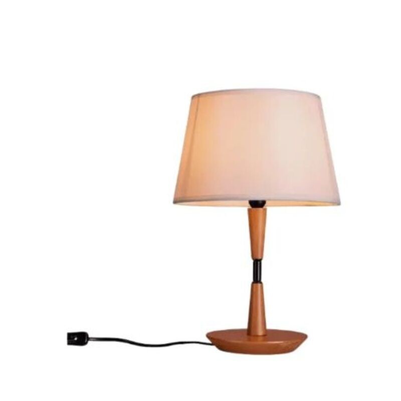 Velador de Mesa Estandar 1L E27 Patalla Lino Crudo