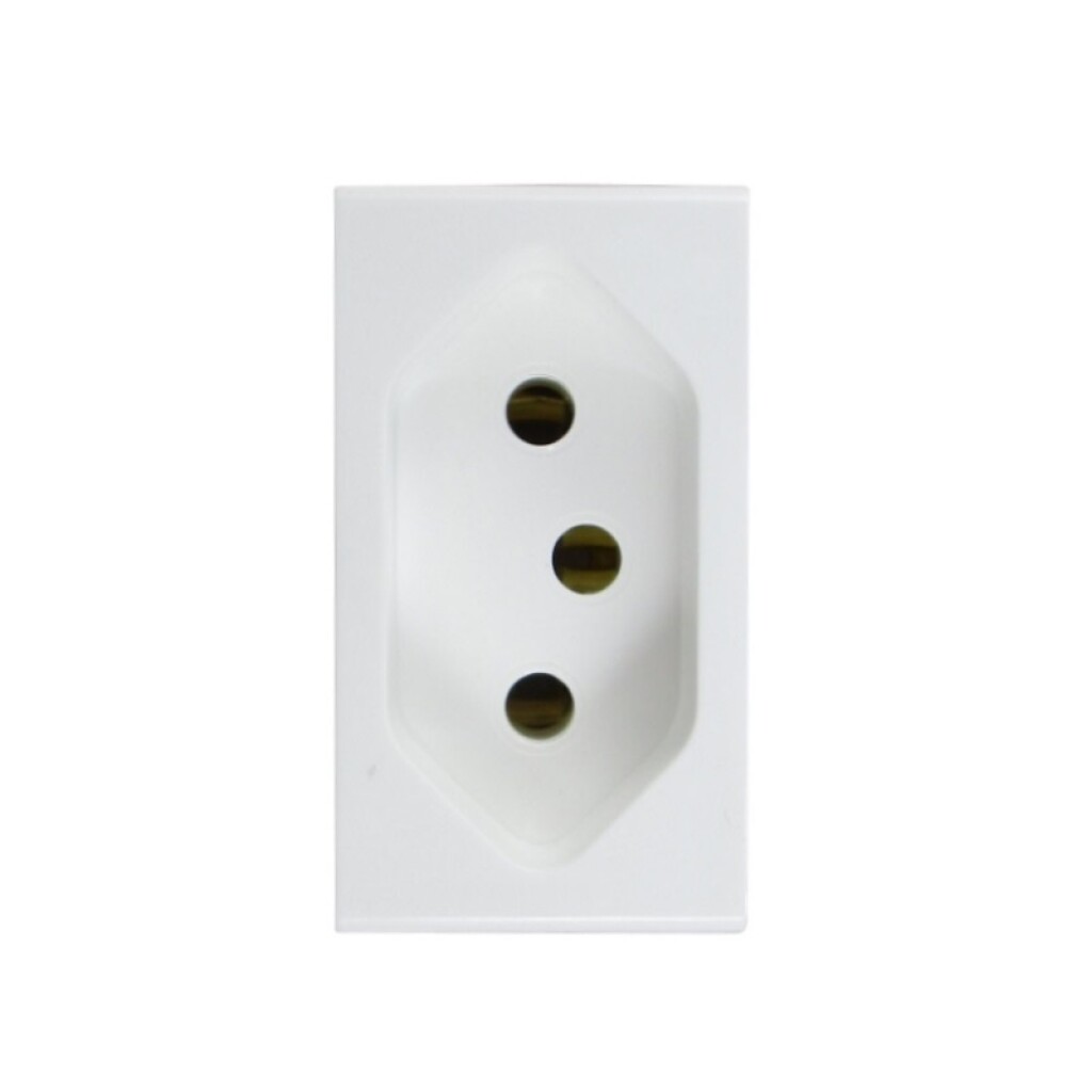Modulo Toma Norma Brasilera 10A - 250V Blanco