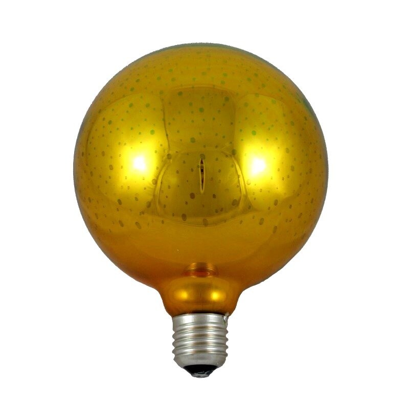 Lampara LED Deco Filamento 3D 4W G125 Golden 220-240V E27