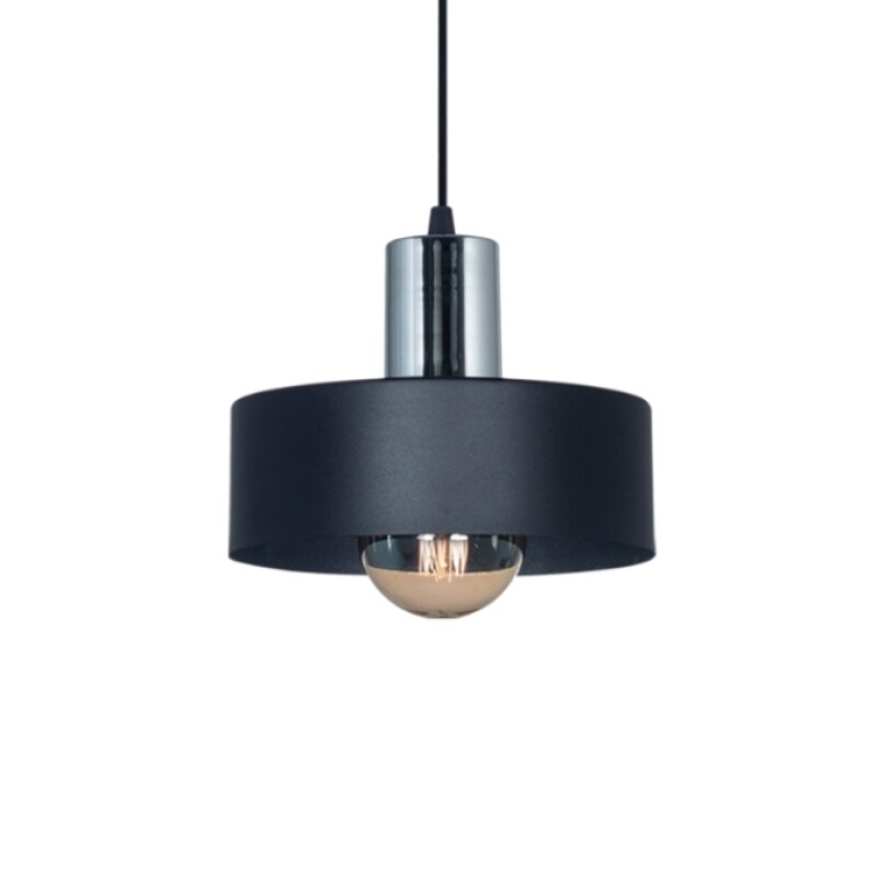 Colgante 1 Luz Balcarce Chapa Negro//Cromo Ø20 E27