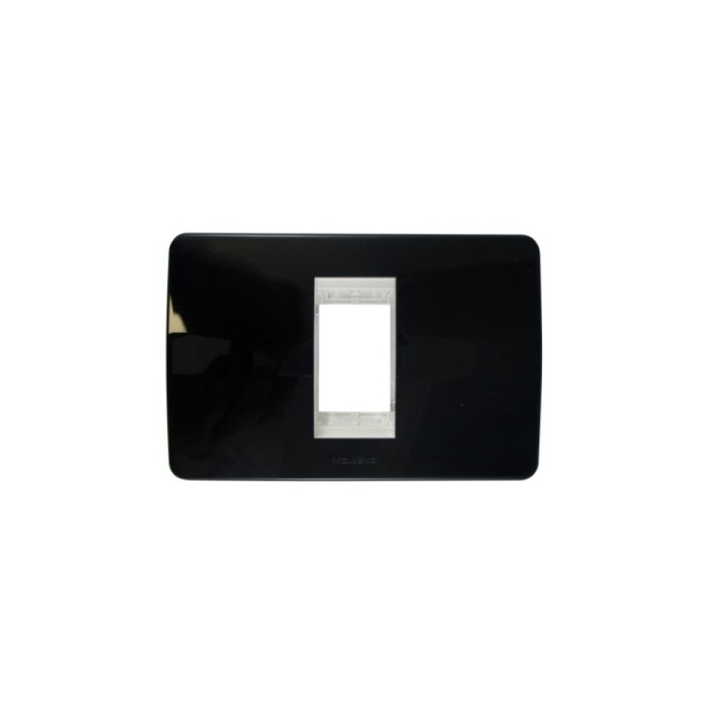 Placa con Bastidor 1 Modulo Grafito Slim