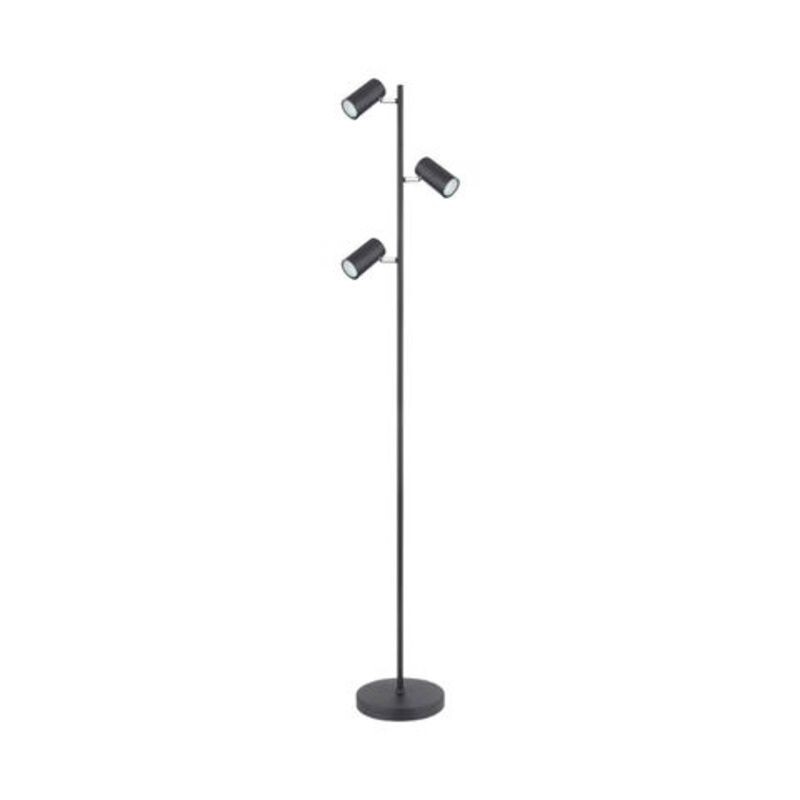 Velador de Pie Cono 3L GU10 Negro y Cromado