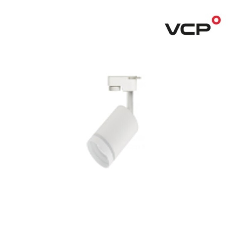 Cabezal P/ Riel Monofasico 1L GU10 Blanco Tubular H16CM