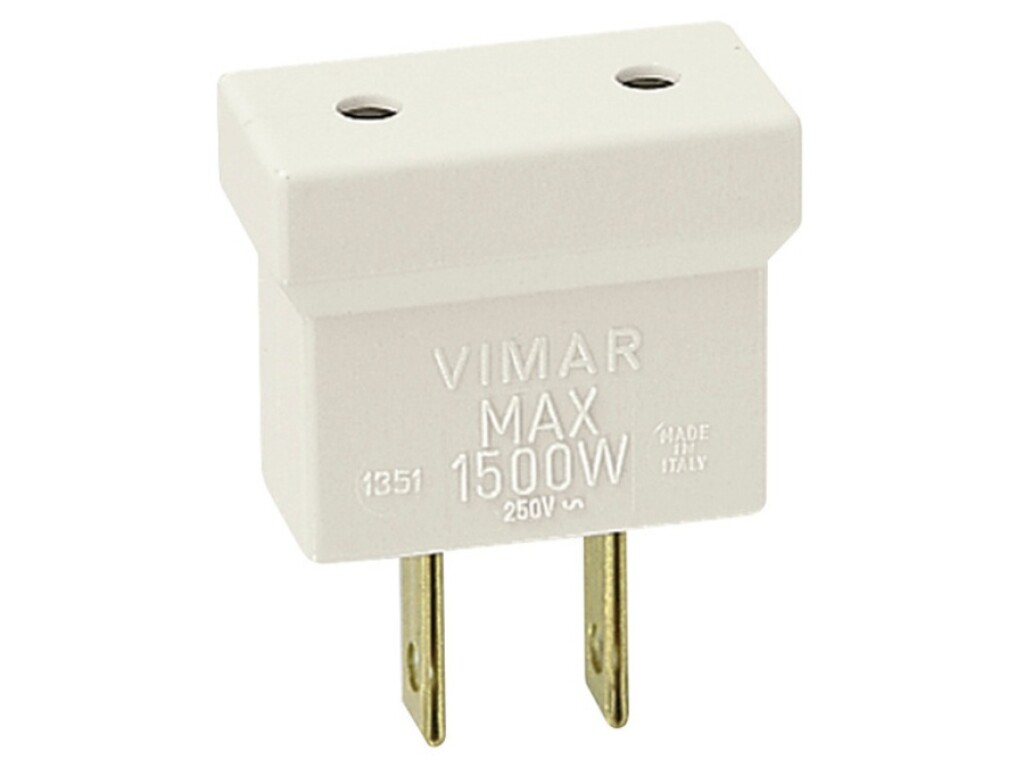Ficha Adaptadora 110/220V C/Salida Plana Blanco VIMAR