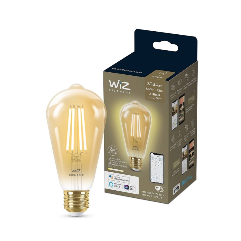 Lampara LED Smart Vintage 7W E27 ST64 Pera Wiz