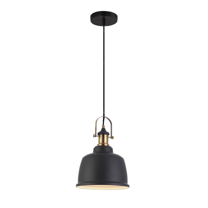 Colgante Ambar Negro 1L E27 Chapa Negro