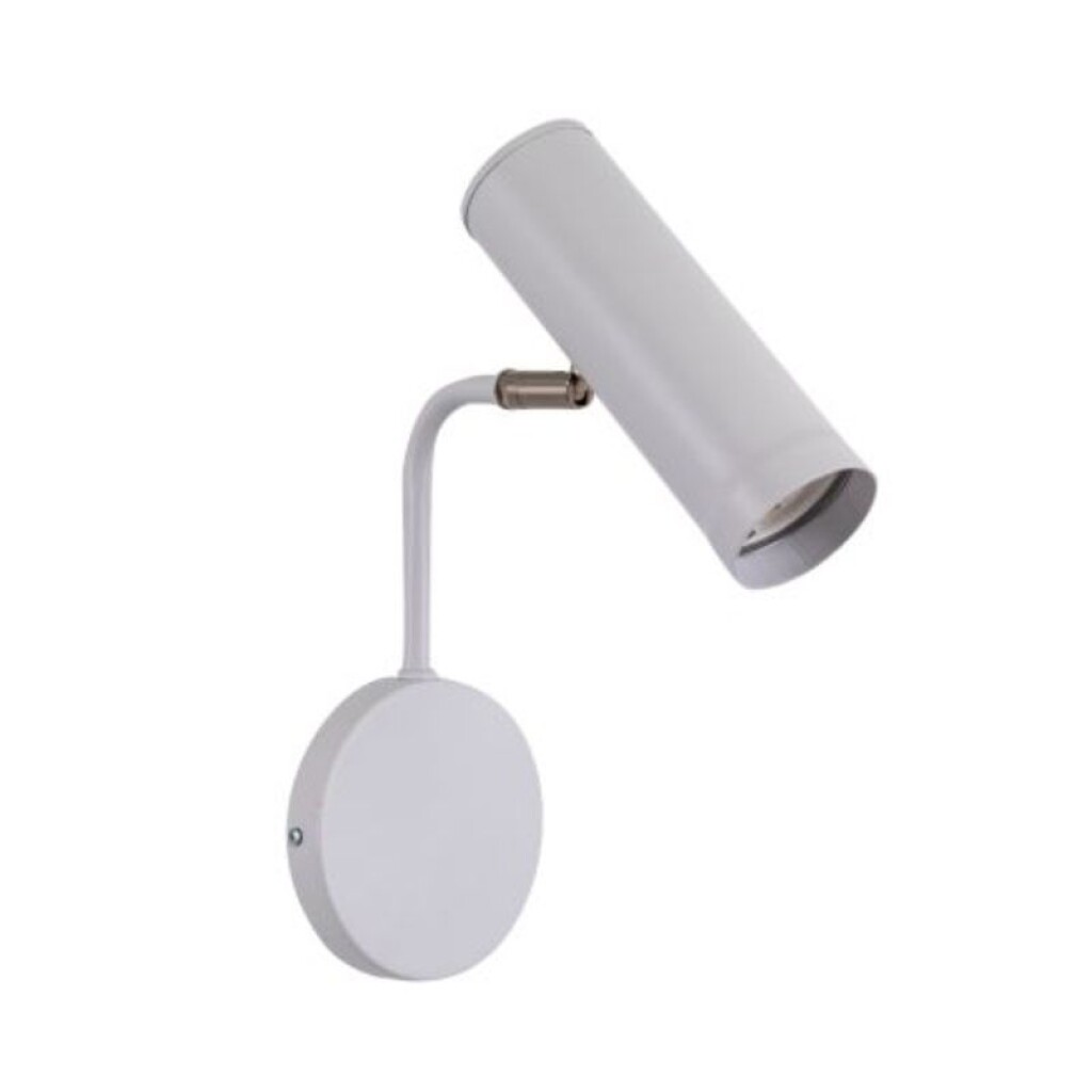 Aplique con Base Redonda C/ Cabezal Tubo Metalico 1L GU10 Blanco