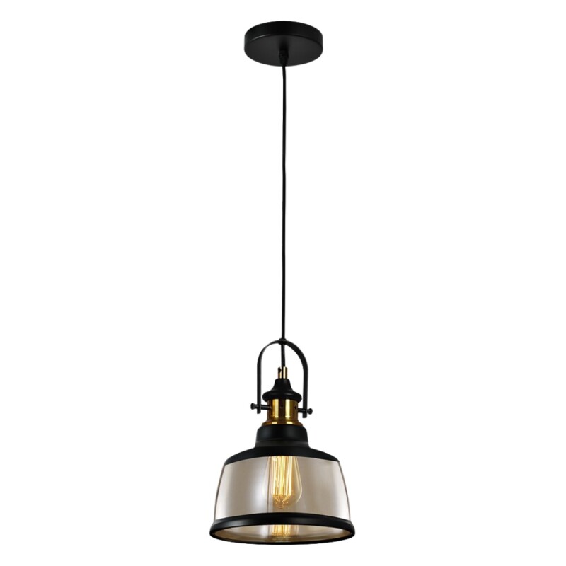 Colgante Soho Ambar Negro 1L E27