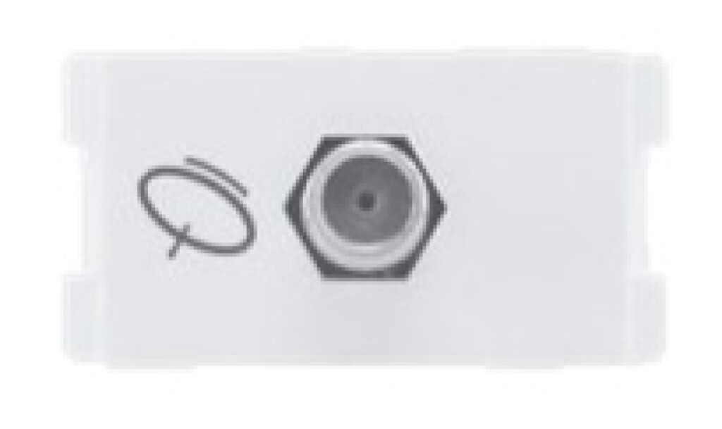 Toma Coaxial 75 Ohms Atenea Blanco