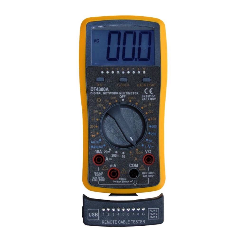 Multimetro GF-43A Rango Man C/ Prob Redes 600V AC/DC
