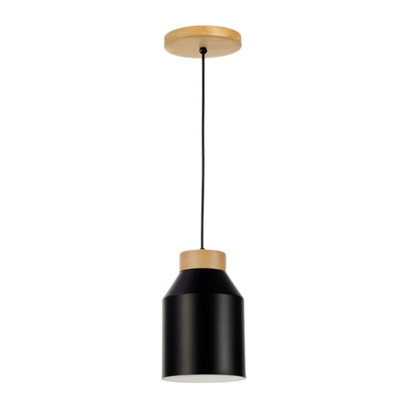 Colgante 1L E27 Vibrance Negro - D15CM
