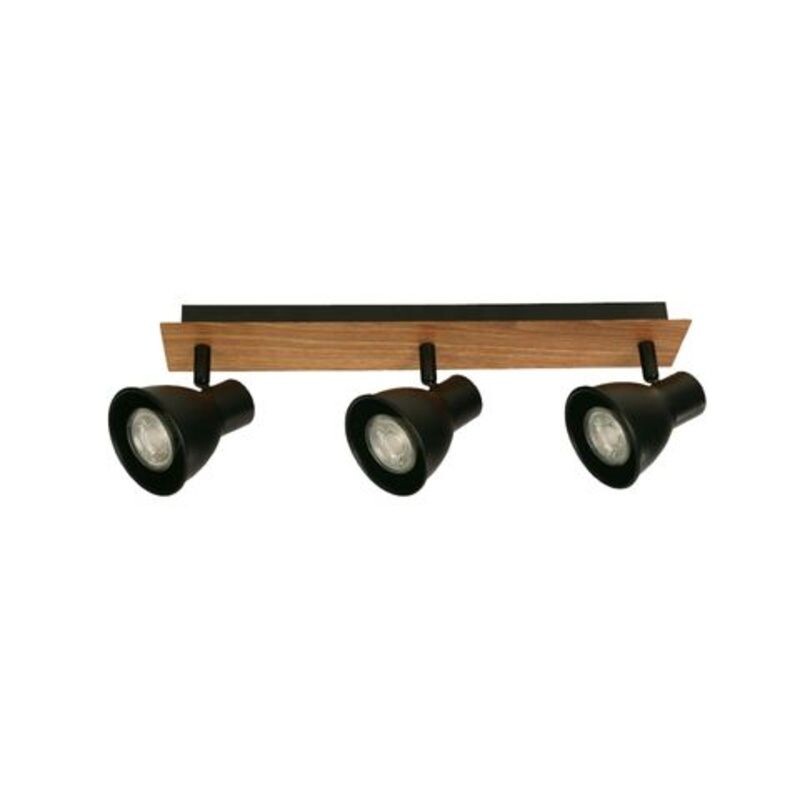 Aplique 3L GU10 Rustico Negro