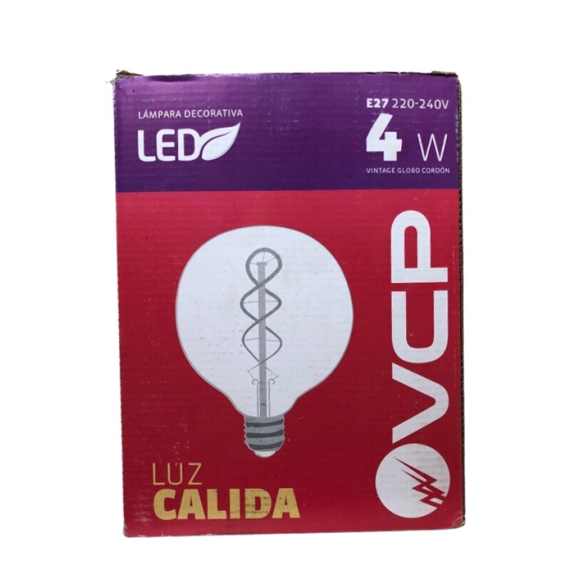 Lampara LED Deco Vintage Globo. Cordon 4W E27 1800K 220-240V G150