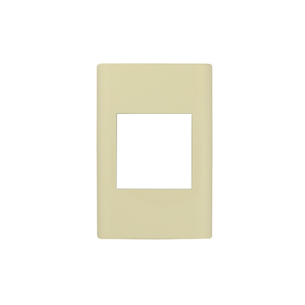 Placa Reggio UP C/Bastidor 1 Mod Doble (ru) Marfil