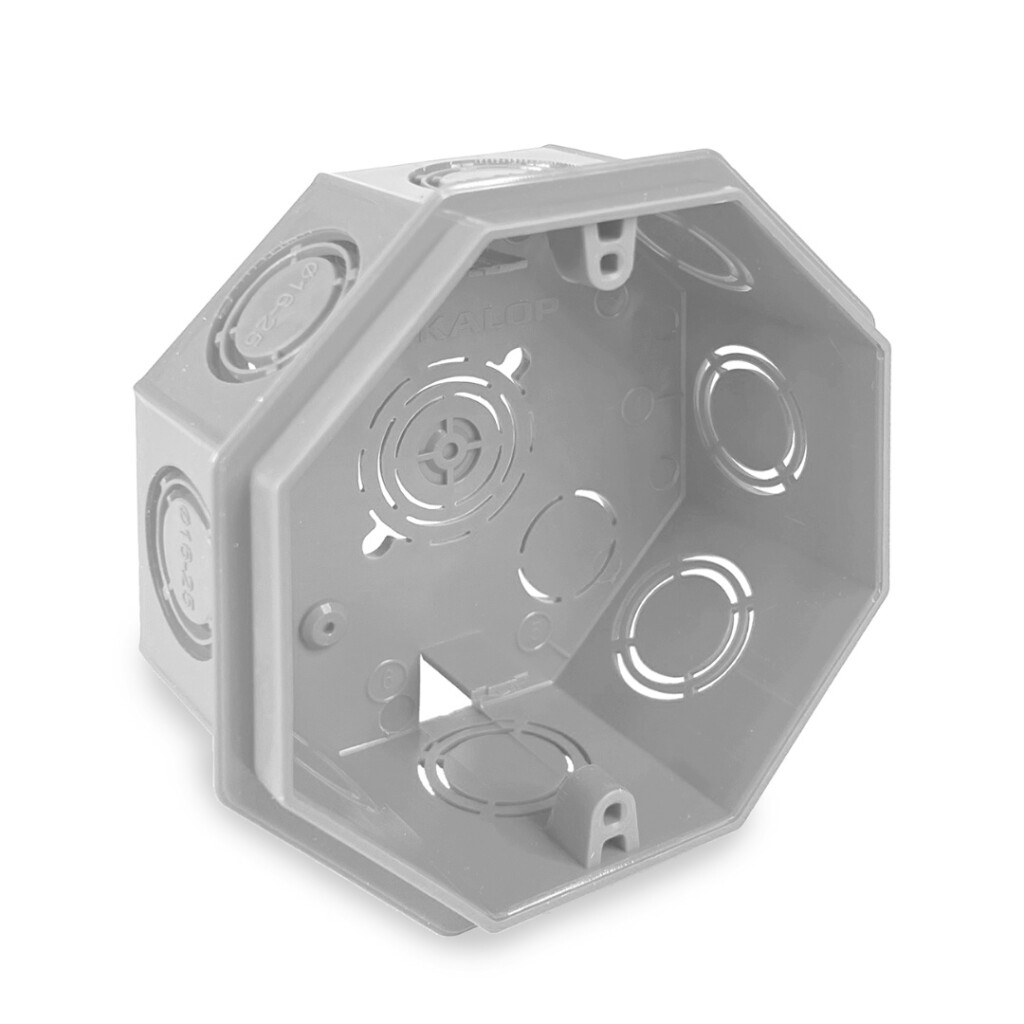Caja de Conexión Octogonal 10x10 Gris. KALOP