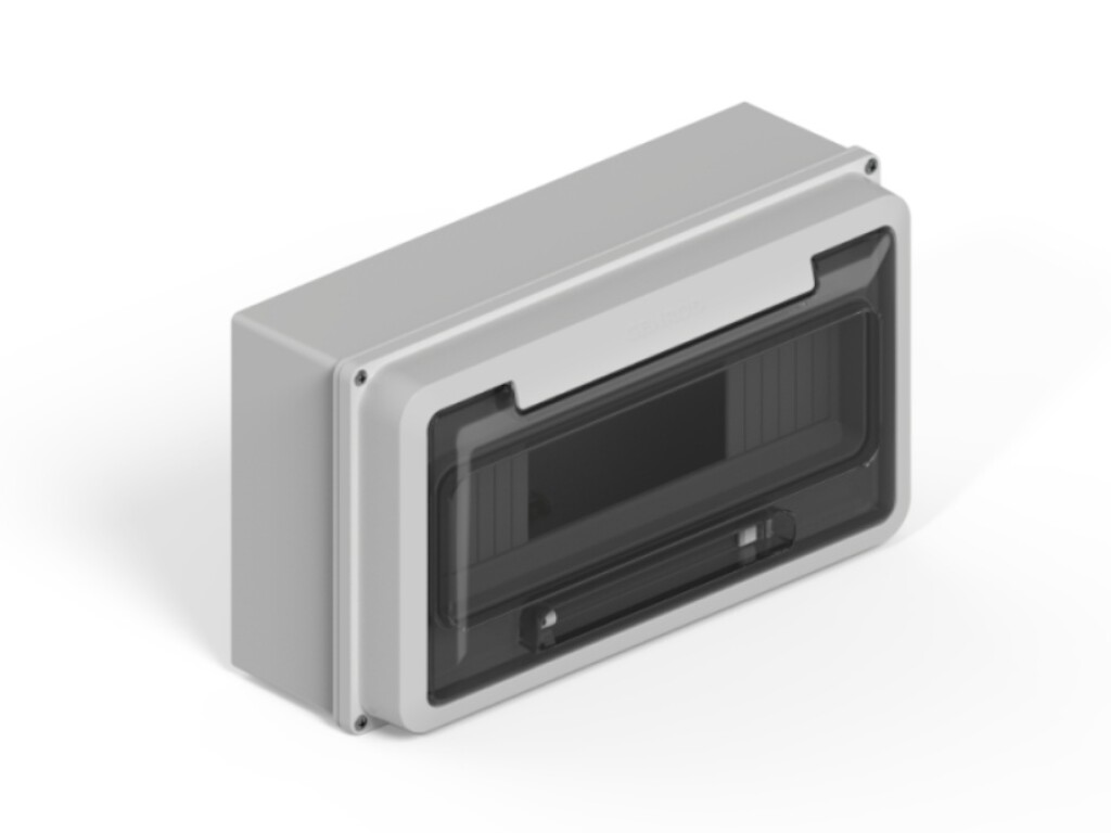 Tablero Ext. IP65 p/12 polos DIN -Gris Genrdo