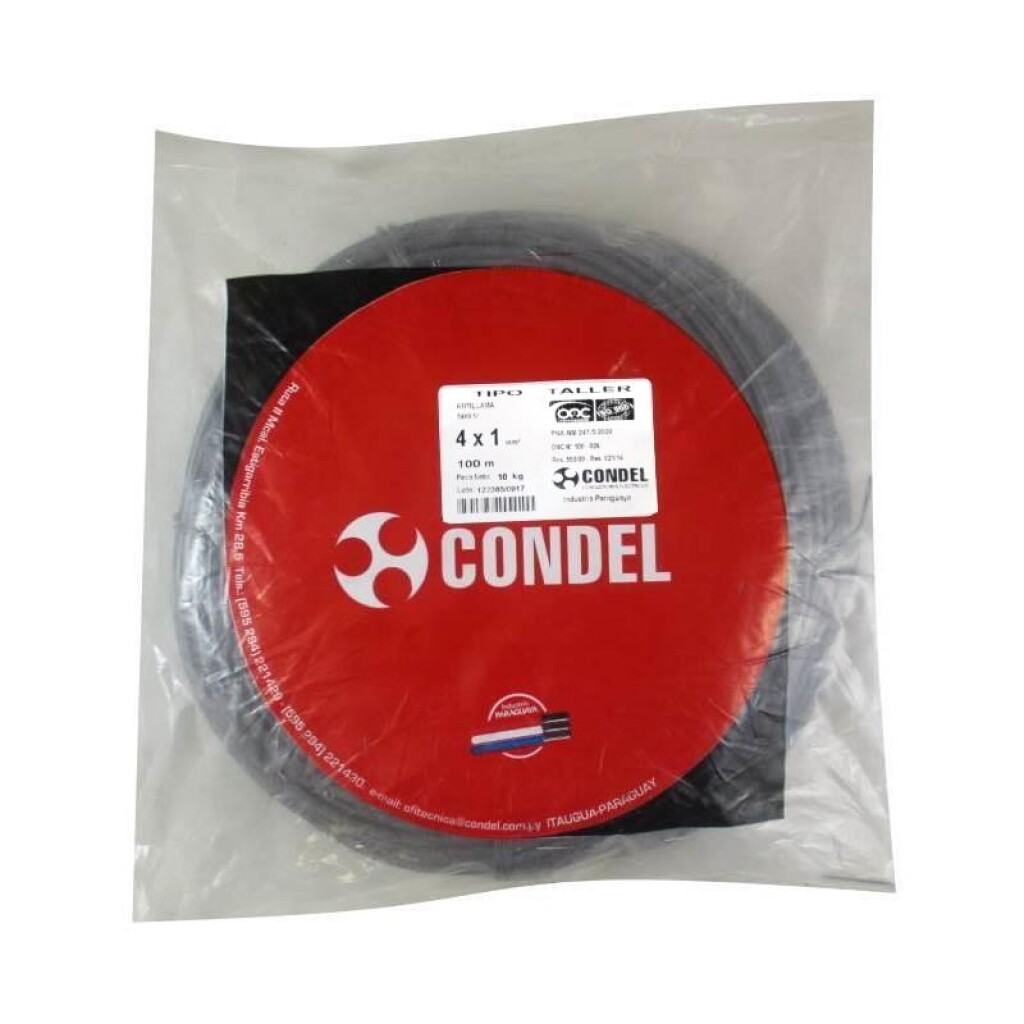 Cable Tipo Taller 4X 1,00MM2 CONDEL