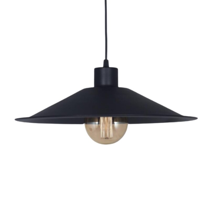Colgante Ensenada 1L E27 25CM Negro