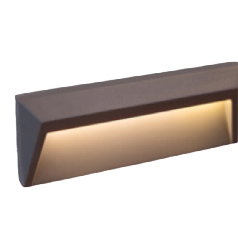 Artefacto P/ Escalera 1.6W 3000K Gris Oscuro 28x3CM