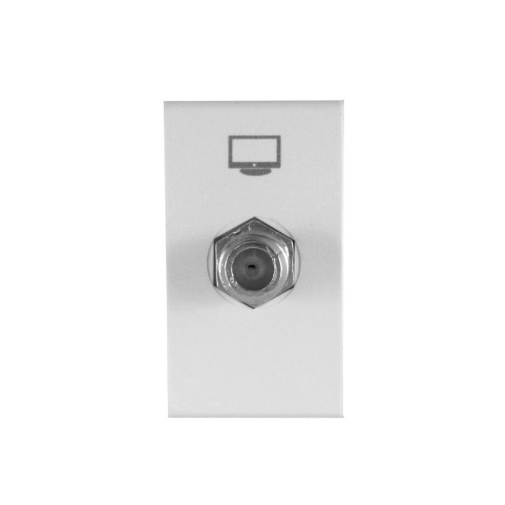 Toma Prolong. Catv Pin Fino Blanco - LM