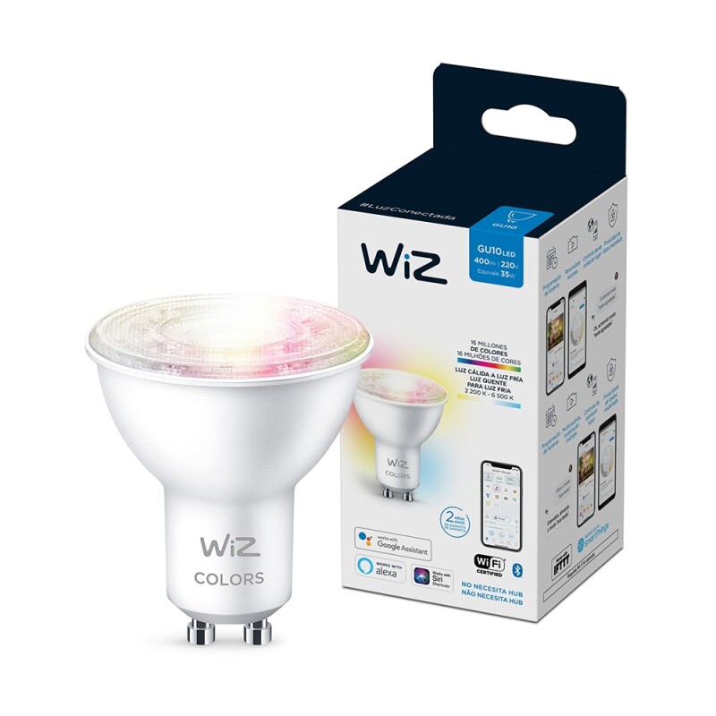 Lampara LED Dicroica Smart GU10 4.9W Colores Wiz