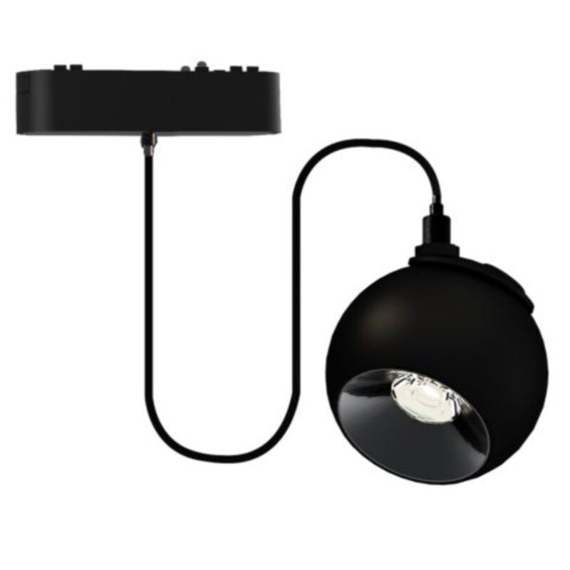 Colgante LED Magnetico Semi Esfera 12W 3000K 24º Negro