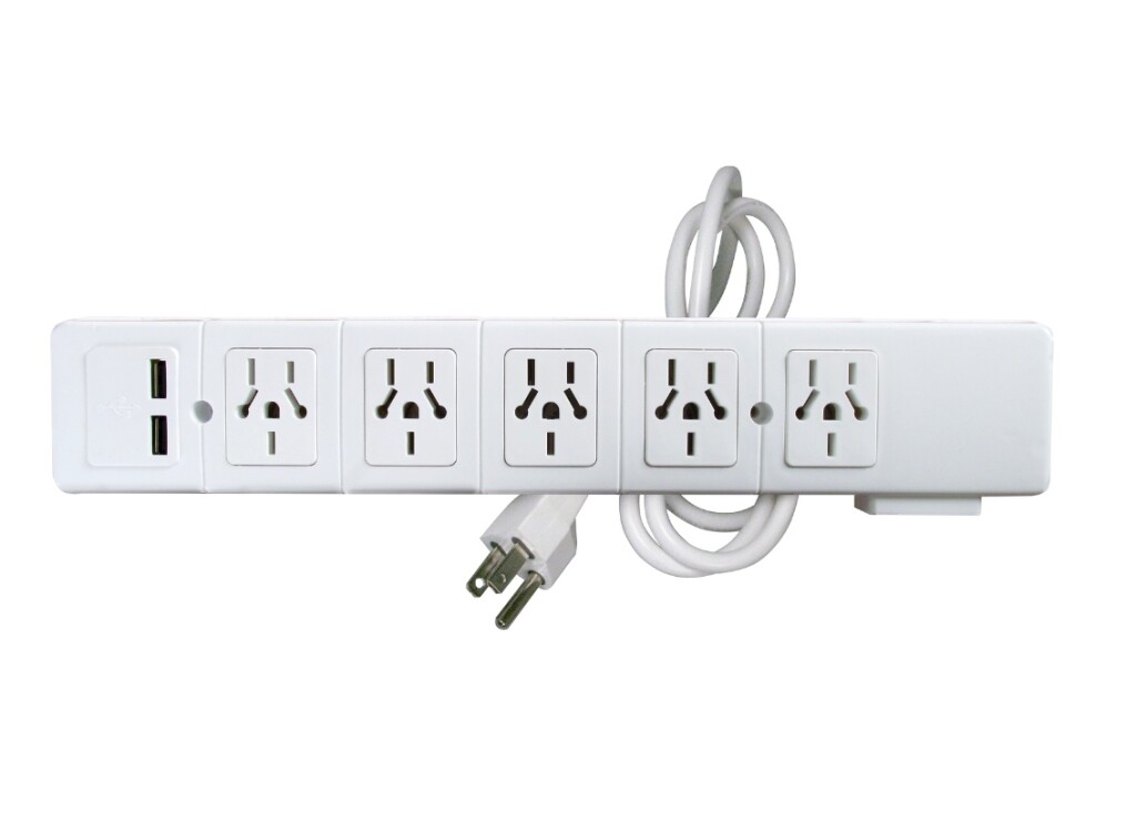 Toma Multiple P/ Computadora 5 Tomas + 2 USB