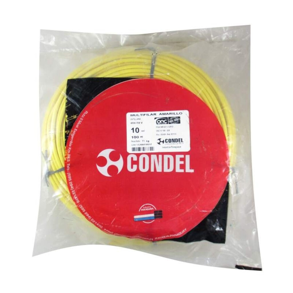 Cable Multifilar 10,00MM2 Amarillo CONDEL