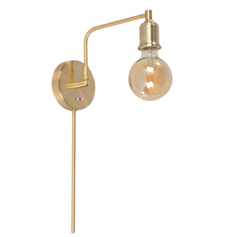 Aplique 1L Pared Dorado Satinado E27