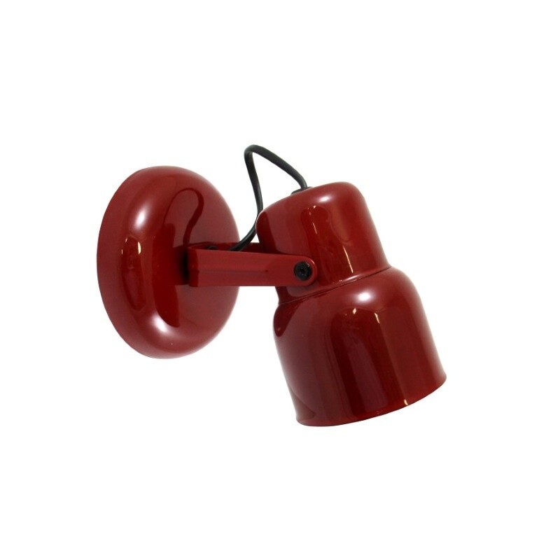 Aplique 1 Luz Carilo E27 Rojo Metalizado