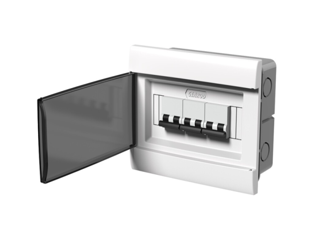 Tablero Emb. Plást. P/8 TM DIN Puerta Fume GENROD