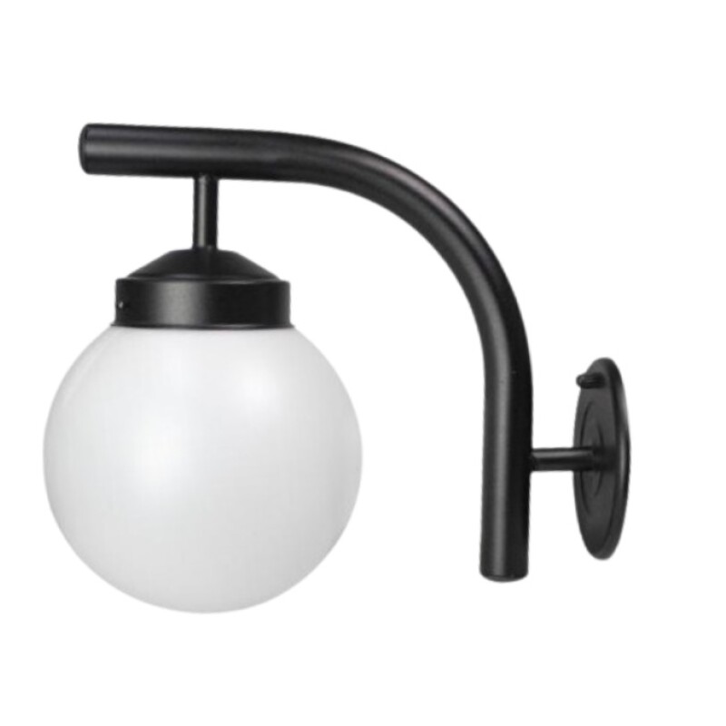 Aplique Globo 10CM E27 Plastico - Negro