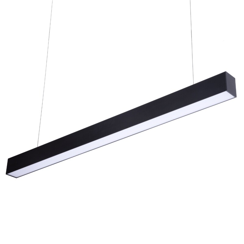 Lineal LED de Aluminio 36W 4000K Negro 120CM C/ Accesorios