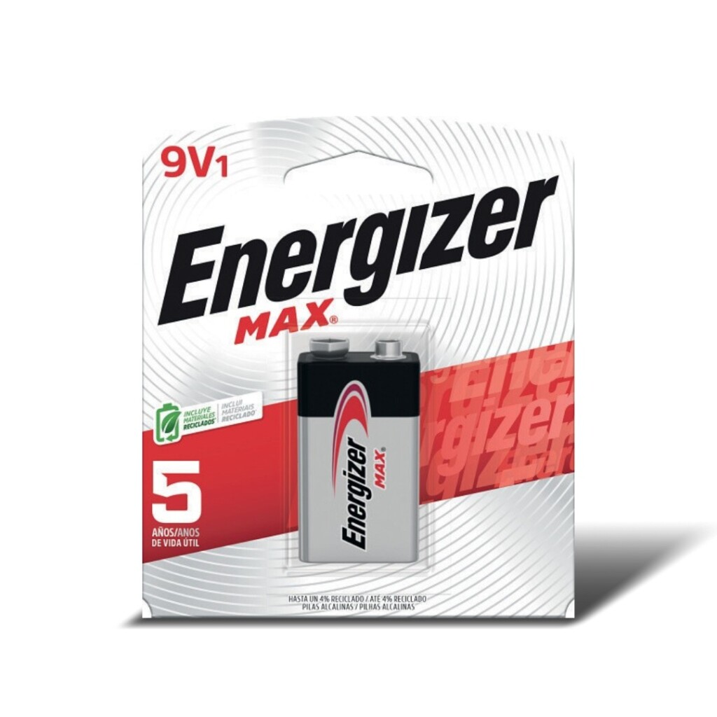 Pila Alcalina Cuadrada ENERGIZER 9V - Blister X 1 Unidad