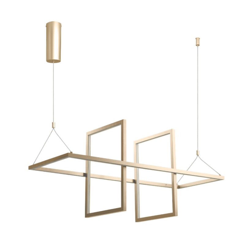 Colgante LED Mirian 50W 3000K 80X30CM Dorado