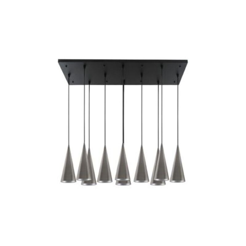 Colgante 10L Halo Negro E27