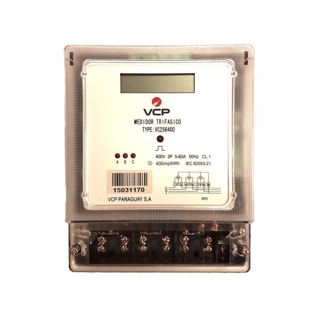 Medidor Digital Trifasico 3P 400V 5-60A 4 Wire LCD