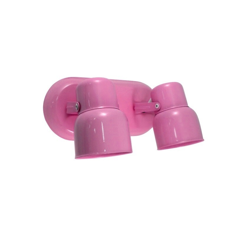 Aplique 2 Luces Carilo E27 Rosado
