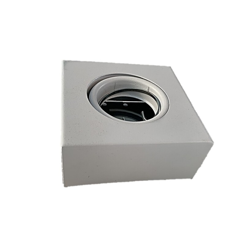 Plafon Ado Direccionable 1 UZ Vedia Blanco GU10 Cuadrado 10X10X4