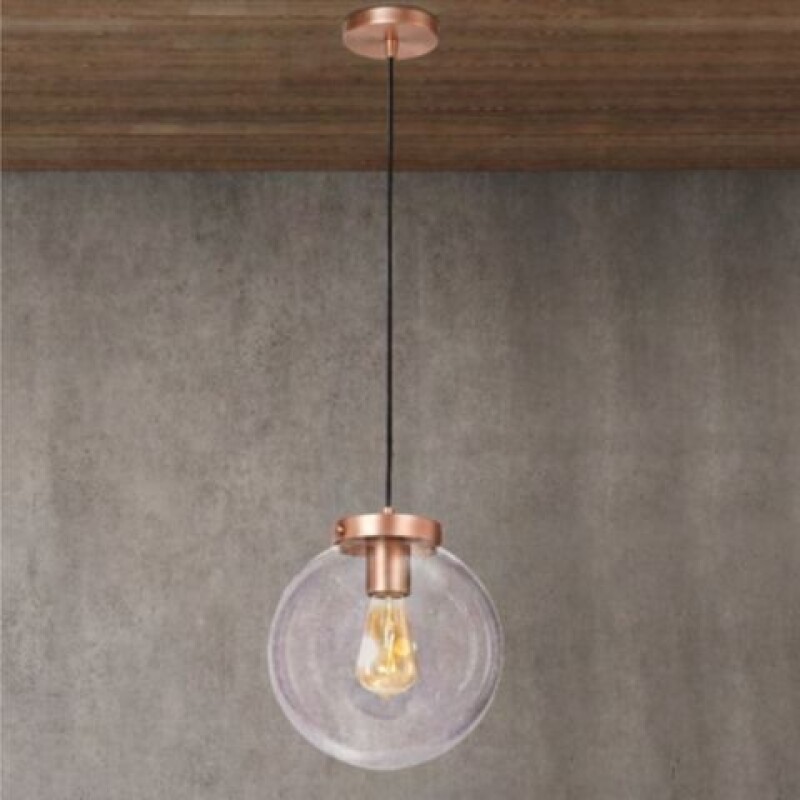 Colgante Esfera 1L E27 D30CM Cobre