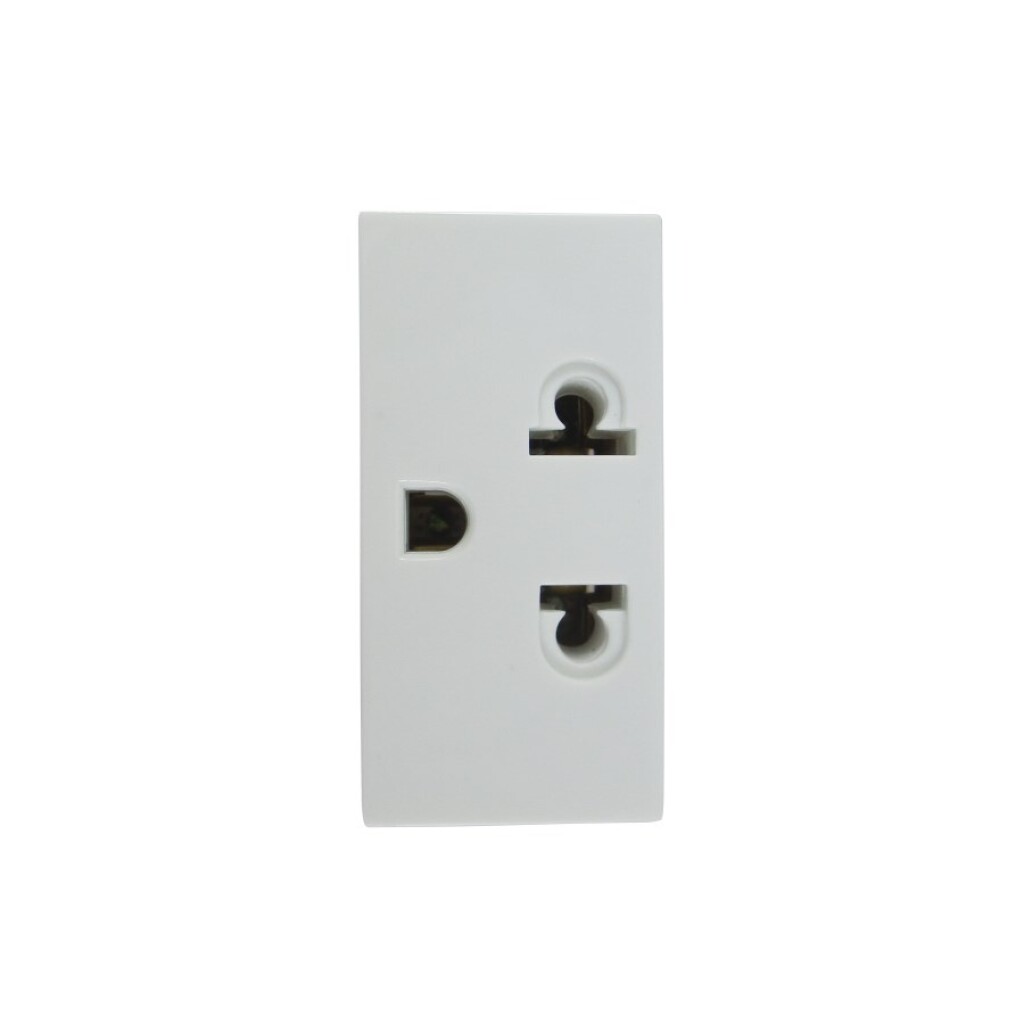 Modulo Toma P/Computadora 15A+T Blanco Pulido
