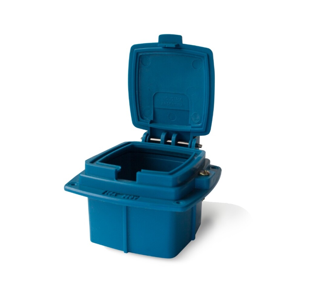 Caja Plastica P/ Toma Industrial con Protección UV - 16A.